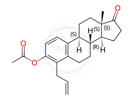 Chemical structure of 4-Allyl-estrone Acetate