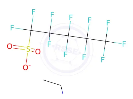 Chemical structure of Triethylammonium perfluoropentane sulfonate