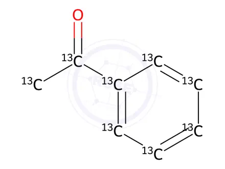 Chemical structure of Acetophenone-13C8