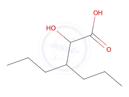 Chemical structure of 2-Hydroxy-3-propylhexanoic acid