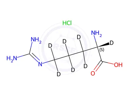 Chemical structure of L(+)-Arginine-[D7] HCl