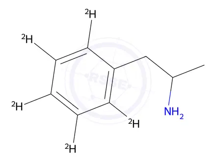 Chemical structure of (±)-Amphetamine-D5