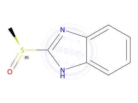 Chemical structure of (R)-2-(Methylsulfinyl)-1H-benzo[d]imidazole