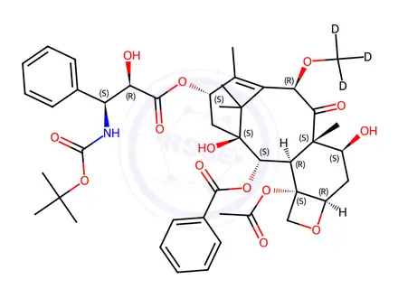 Chemical structure of 10-Methyl Docetaxel-d3