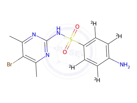 Chemical structure of Sulfabromomethazine-[D4]