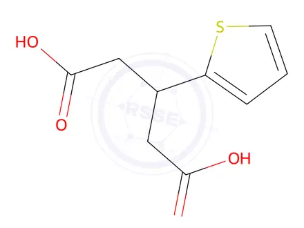 Chemical structure of 3-(2-thienyl)pentanedioic acid