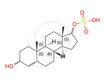 Chemical structure of androstane-3,17-diol 17-sulfate