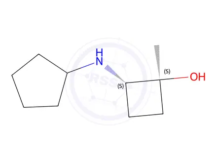 Chemical structure of (1S,2S)-2-(Cyclopentylamino)-1-methylcyclobutan-1-ol