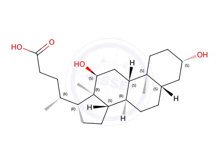 Chemical structure of 3b,12a-Dihydroxy-5a-cholanoic acid