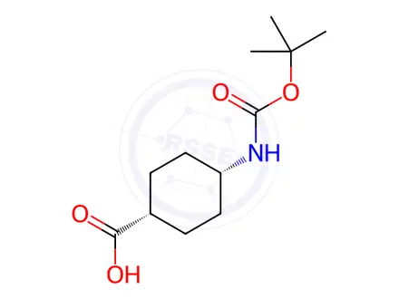 Chemical structure of cis-4-(Boc-amino)cyclohexanecarboxylic acid
