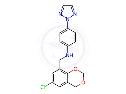 Chemical structure of N-((6-Chloro-4H-benzo[d][1,3]dioxin-8-yl)methyl)-4-(2H-1,2,3-triazol-2-yl)aniline