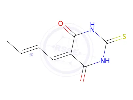Chemical structure of 5-(But-2-en-1-ylidene)-2-thioxodihydropyrimidine-4,6(1H,5H)-dione