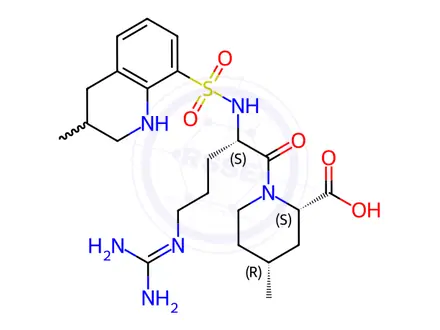 Chemical structure of (2S,4R)-Argatroban