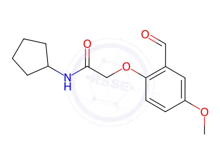 Chemical structure of n-Cyclopentyl-2-(2-formyl-4-methoxyphenoxy)acetamide