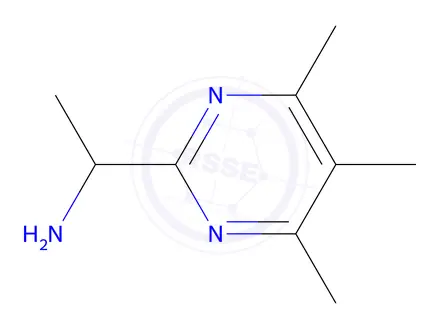 Chemical structure of 1-(4,5,6-Trimethylpyrimidin-2-yl)ethan-1-amine