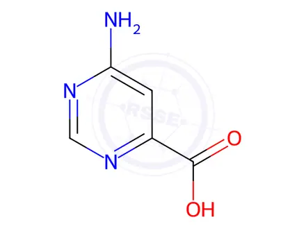 Chemical structure of 6-Amino-pyrimidine-4-carboxylic acid