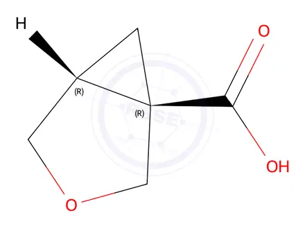 Chemical structure of (1R,5R)-3-oxabicyclo[3.1.0]hexane-1-carboxylic acid