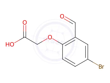 Chemical structure of 2-(4-Bromo-2-formylphenoxy)acetic acid