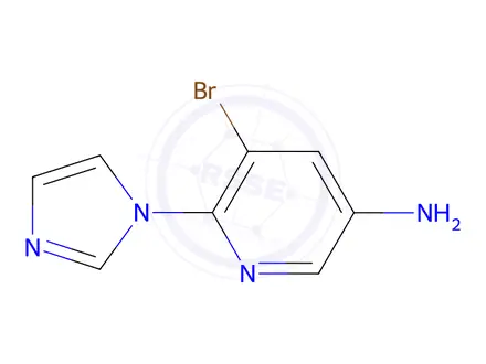 Chemical structure of 5-Bromo-6-(1H-imidazol-1-yl)pyridin-3-amine