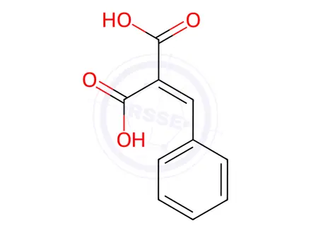 Chemical structure of 2-(phenylmethylidene)propanedioic acid