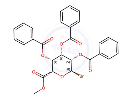 Chemical structure of Bromo-2,3,4-tri-O-benzoyl-α-D-glucuronic Acid Methyl