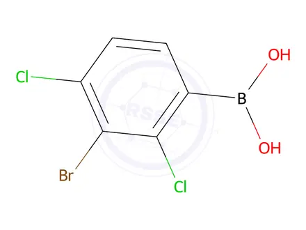Chemical structure of (3-Bromo-2,4-dichlorophenyl)boronic acid
