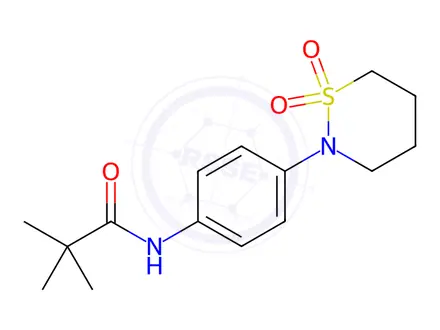 Chemical structure of N-(4-(1,1-Dioxido-1,2-thiazinan-2-yl)phenyl)pivalamide