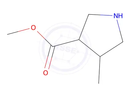 Chemical structure of Methyl 4-methylpyrrolidine-3-carboxylate hydrochloride