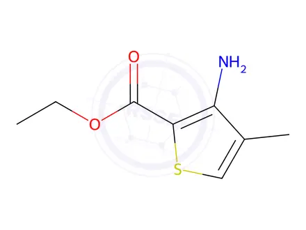 Chemical structure of ethyl 3-amino-4-methylthiophene-2-carboxylate