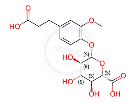 Chemical structure of Dihydro Ferulic Acid 4-O-Beta-D-Glucuronide Dilithium Salt