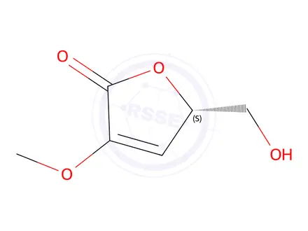 Chemical structure of 2(5H)-Furanone, 5-(hydroxymethyl)-3-methoxy-, (S)-(9CI)