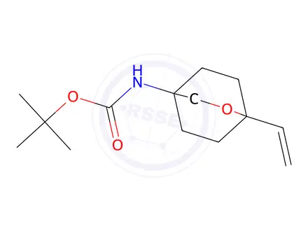Chemical structure of tert-Butyl n-{1-ethenyl-2-oxabicyclo[2.2.2]octan-4-yl}carbamate