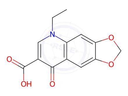 Chemical structure of Oxolinic acid