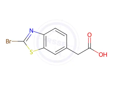 Chemical structure of (2-Bromo-benzothiazol-6-yl)-acetic acid