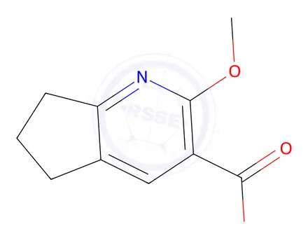 Chemical structure of 2-methoxy-6,7-dihydro-5H-cyclopenta[b]pyridine-3-carboxylic Acid