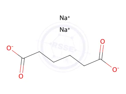 Chemical structure of Sodium adipate