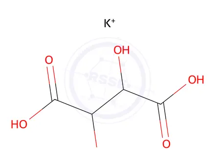 Chemical structure of Potassium Bitartrate