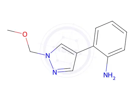 Chemical structure of 2-(1-(Methoxymethyl)-1h-pyrazol-4-yl)aniline