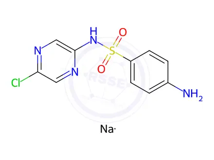 Chemical structure of Sulfachloropyrazine Sodium