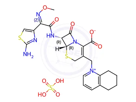 Chemical structure of Cefquinome sulfate