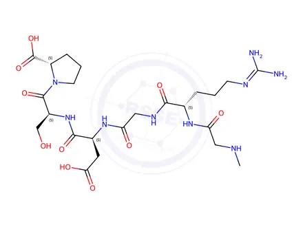 Chemical structure of SAR-ARG-GLY-ASP-SER-PRO