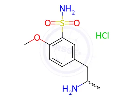Chemical structure of (S)-3-(4’-Methoxy-3’-sulfonamidophenyl)-2-propylamine Hydrochloride