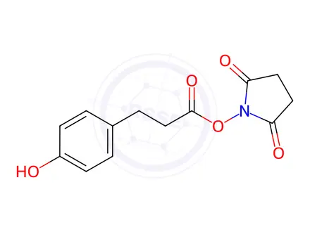 Chemical structure of 3-(4’-Hydroxyphenyl)propionic Acid-OSu (Technical Grade, ~80%)