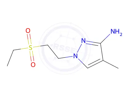 Chemical structure of 1-[2-(ethanesulfonyl)ethyl]-4-methyl-1H-pyrazol-3-amine
