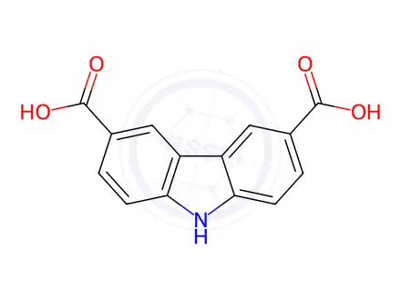 Chemical structure of 9H-Carbazole-3,6-dicarboxylic acid