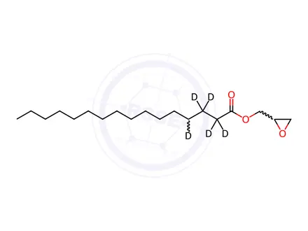 Chemical structure of Glycidyl palmitate-[D5]