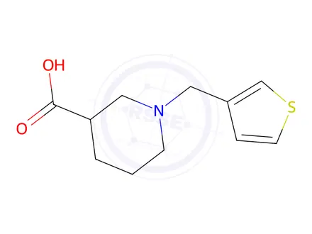 Chemical structure of 1-[(thiophen-3-yl)methyl]piperidine-3-carboxylic acid