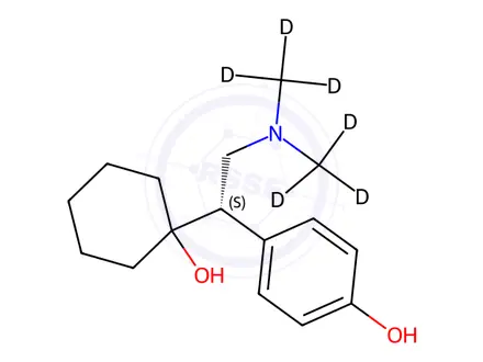Chemical structure of S-(+)-O-DesMethyl-Venlafaxine-d6