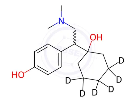 Chemical structure of D,L-O-Desmethyl Venlafaxine-[D6]