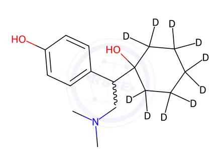 Chemical structure of O-Desmethyl Venlafaxine-d10